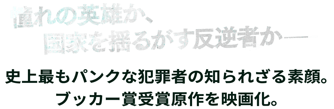 憧れの英雄か、国家を揺るがす反逆者か－史上最もパンクな犯罪者の知られざる素顔。ブッカー賞受賞原作を映画化。